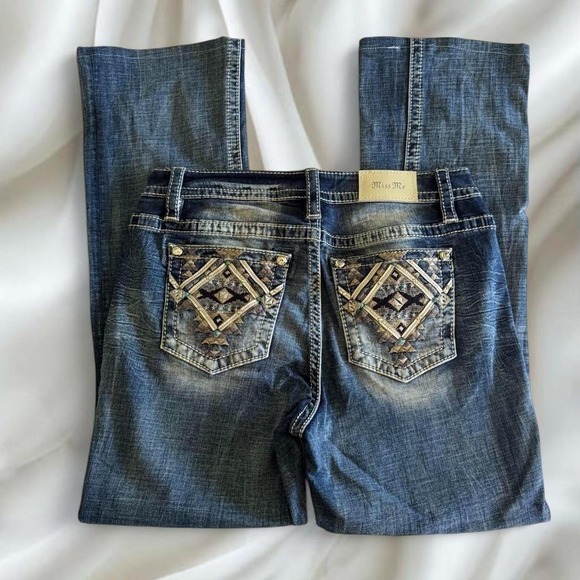 Miss Me Denim - Y2K vintage Miss Me rhinestone low rise denim bootcut jeans grunge country boho
